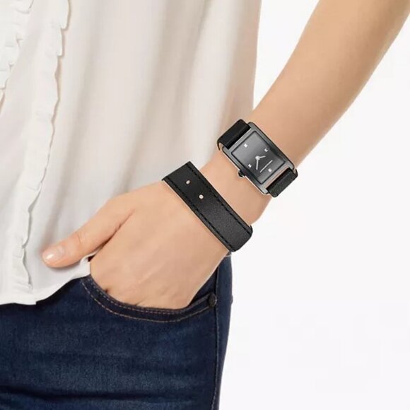 REBECCA MINKOFF Leather Wrap Watch main image 4